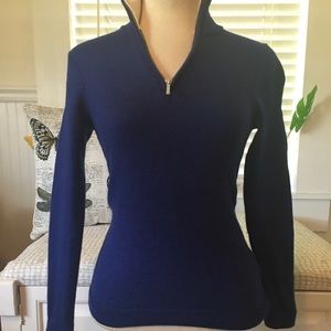Brooks Brothers 100% Merino Wool Zip Sweater